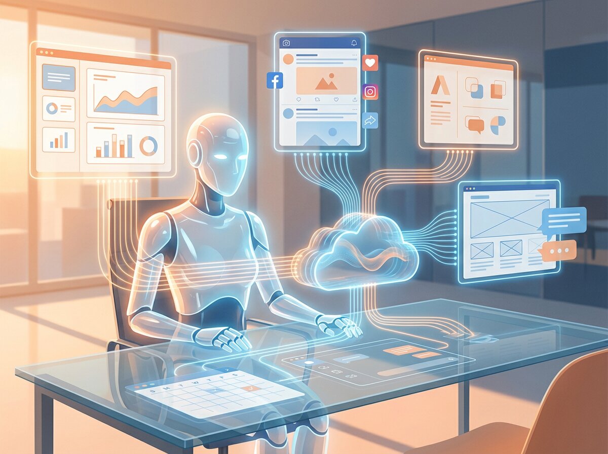 AI content and growth visual